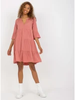 Šaty D73761M30214A3 tmavě růžové Šaty D73761M30214A3 tmavě růžové