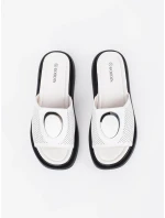 Klasické dámské  nazouváky Biało-czarny platforma