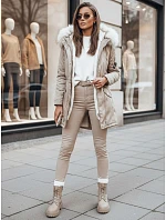 Dámská zimní bunda parka VIXEN béžová FashionStreet TY3873 Dámská zimní bunda parka VIXEN béžová FashionStreet TY3873