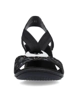 Pohodlné černé sandály Rieker W RKR679 Pohodlné černé sandály Rieker W RKR679