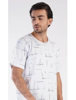 Pánská noční košile s krátkým rukávem Plachetnice Pánská noční košile s krátkým rukávem Plachetnice