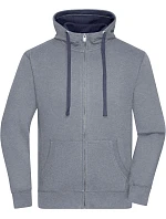 Daiber JN 963 Pánská mikina s kapucí "Lifestyle" 02.0963 grey melange/navy Daiber JN 963 Pánská mikina s kapucí "Lifestyle" 02.0963 grey melange/navy