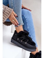 Nízké Sněhové Boty Na Platformě S Kožíškem D.Franklin Černé DFSH370011