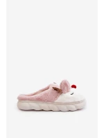 Dámské huňaté pantofle s motivem jelena růžové Wistira