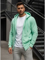 Pánská mikina s kapucí mint FashionStreet BX5231