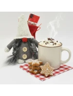 Dekorativní marshmallow s dárkovým sáčkem 15CM tmavě šedé dětské