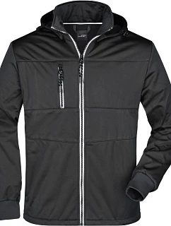 Daiber JN 1078 Pánská 3-vrstvá softshellová bunda "Maritim" 02.1078 black/black/white