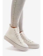 Dámské Zateplené Tenisky Z Eko Kůže Big Star OO274788 Bílé