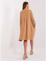 Camel oversize midi šaty