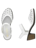 Kožené pohodlné sandály Rieker W RKR650 white Kožené pohodlné sandály Rieker W RKR650 white