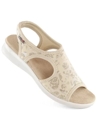 Dámské pohodlné nazouvací sandály béžové Unisoft 7196