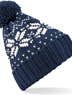 Beechfield B 456 Čepice Fair Isle Snowstar® 53.0456 french navy/white
