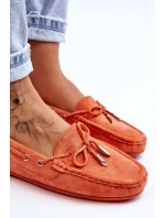 Ženské Semišové Mokasíny Oranžové Si Passione