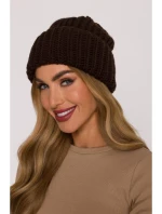 M895 Žebrovaná čepice - hnědá