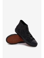 Pánské zateplené tenisky z ECO kůže Big Star HI-POLY SYSTEM – černé