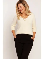 Dámský svetr SWE 249 bílý - MKM Dámský svetr SWE 249 bílý - MKM