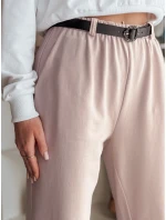 Dámské kalhoty chinos s páskem TAILANDI růžová FashionStreet UY2551