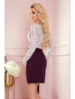 376-1 Sukně s bočním zavazováním - ČERNÁ