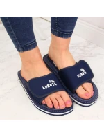 Sportovní žabky na suchý zip navy blue Kubota