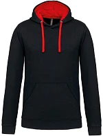 Kariban K 446 Kontrastní mikina s kapucí 20.K446 black/red Kariban K 446 Kontrastní mikina s kapucí 20.K446 black/red