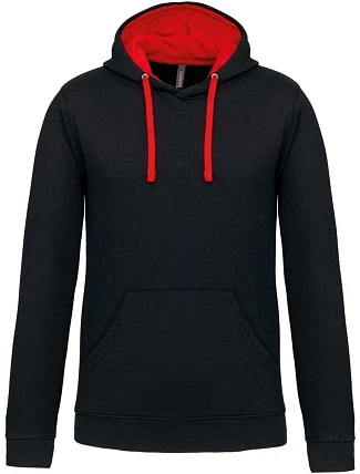 Kariban K 446 Kontrastní mikina s kapucí 20.K446 black/red Kariban K 446 Kontrastní mikina s kapucí 20.K446 black/red