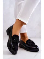 Elegantní lakované mokasíny Mokasíny černé Belize