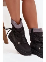 Dámské sněhule na zip Lee Cooper – černé Dámské sněhule na zip Lee Cooper – černé