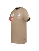 Pánské tričko Jequestre 254 M SY1305H/GN Tmavě béžová s potiskem - Geographical Norway