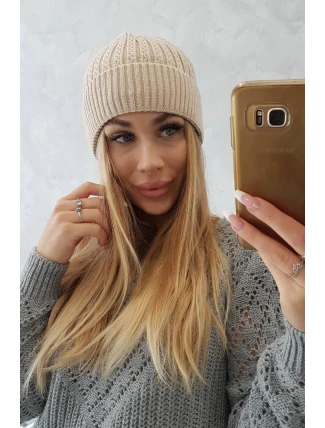 Tenká čepice Veronica K249 béžová Tenká čepice Veronica K249 béžová