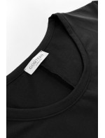 Pohodlné dvoudílné pyžamo: kraťasy a černé tričko - černé