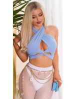 Sexy top s výstřihem Koucla Crop Top with Cut Outs