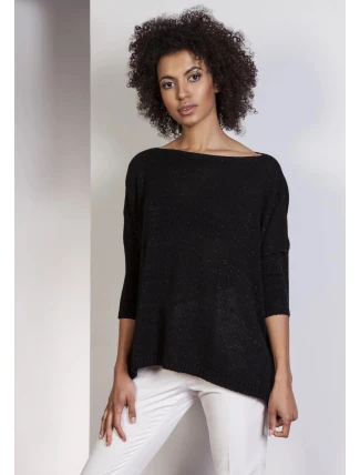 Dámský svetr Swe114 černý - Lanti Dámský svetr Swe114 černý - Lanti