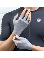 Prodyšné cyklistické rukavice Rockbros, krátké prsty, velikost: XL - šedé