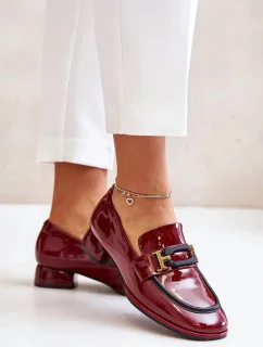 Dámské polobotky na podpatku  55C0103 model 201141 Vínová - Artiker