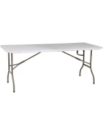 SKLÁDACÍ STOLEK V KABELU 180x70 cm MAX.100 kg BÍLÝ