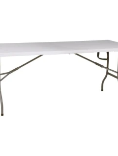 SKLÁDACÍ STOLEK V KABELU 180x70 cm MAX.100 kg BÍLÝ