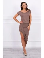 Asymetrické šaty cappuccino Asymetrické šaty cappuccino