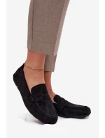 Loafersy Mokasyny Dámské Ploché Černé Soreline