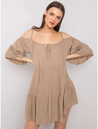 Dámské šaty TW SK BI 80840.20 béžová - camel - Och Bella Dámské šaty TW SK BI 80840.20 béžová - camel - Och Bella