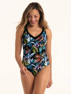 Jednodílné plavky Gabriella 7467 černá-květy - Anita Classix