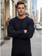 Pánský tmavě modrý svetr WX2300z Pánský tmavě modrý svetr WX2300z