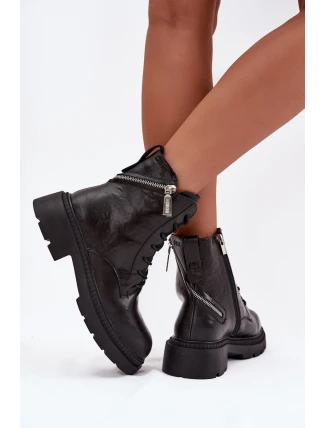 Dámské zateplené kotníkové workery Big Star – černé Dámské zateplené kotníkové workery Big Star – černé