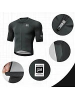 Cyklistický dres Rockbros 15220032001 ROAD TO SKY pro muže, s krátkým rukávem, velikost L – černý, pánský Cyklistický dres Rockbros 15220032001 ROAD TO SKY pro muže, s krátkým rukávem, velikost L – černý, pánský