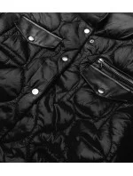 Černá dámská prošívaná bunda se stojáčkem (AG8-001)