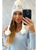 Dámská klapka na uši Balbina K381 bílá Dámská klapka na uši Balbina K381 bílá