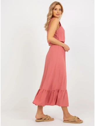 Šaty D73761R30391A tmavě růžové