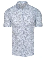 Pánská bílá košile s krátkým rukávem FashionStreet KX1072