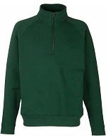 Fruit of the Loom Premium Zip Neck Sweat Mikina s 1/4 zipem 16.2032 bottle green