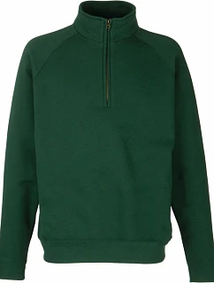 Fruit of the Loom Premium Zip Neck Sweat Mikina s 1/4 zipem 16.2032 bottle green