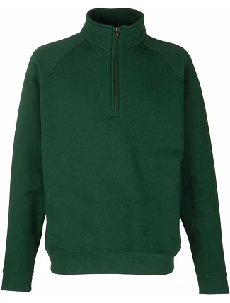 Fruit of the Loom Premium Zip Neck Sweat Mikina s 1/4 zipem 16.2032 bottle green